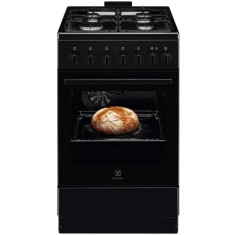 Aragaz Electrolux LKK520022K, Mixt, 4 arzatoare, Siguranta plita, Aprindere integrata, Timer mecanic, Iluminare cuptor, Grill, Clasa A, 50 cm, Negru