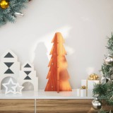 VidaXL Brad de Crăciun decorativ, maro ceruit, 49 cm, lemn pin masiv