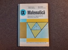 MATEMATICA Geometrie Si Trigonometrie Manual Pentru Clasa A IX -Augustin Cota