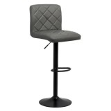 SCAUN DE BAR CU SPATAR REGLABIL DIN PIELE ECOLOGICA ABS 147 GRI