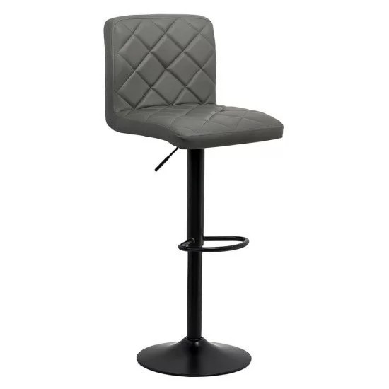 SCAUN DE BAR CU SPATAR REGLABIL DIN PIELE ECOLOGICA ABS 147 GRI