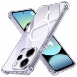 Techsuit - Shockproof Clear Silicone MagSafe - Xiaomi Redmi Note 14 5G - Clear