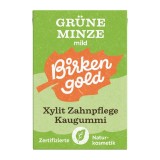 Guma de Mestecat Menta 20 Drajeuri 28g Birkengold - Fara Zahar, Cu Xilitol, Naturala