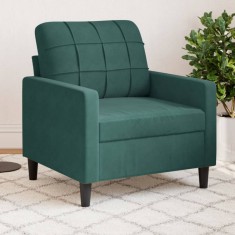 Gossi fotoliu canapea, verde inchis, 60 cm, catifea