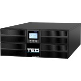 UPS Rackabil 4U 10kVA 10kW Monofazat,Online cu Dubla Conversie si Management,Utilizeaza 16 Acumulatori 12V/9Ah,TED Electric