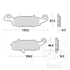 MBS Bremsklotz Sinter TRQ TRW, Alternative: 7321755, Cod Produs: 7870336MA