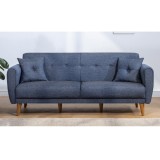 Cumpara ieftin Canapea 3 locuri Aria Albastru inchis 205x85x80 cm