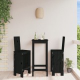 Scaune de bar, 2 buc., negru, 40x42x120 cm, lemn masiv de pin GartenMobel Dekor, vidaXL