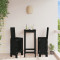 vidaXL Scaune de bar, 2 buc., negru, 40x42x120 cm, lemn masiv de pin