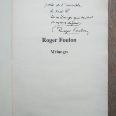 Roger Foulon (DEDICATIE/SEMNATURA) - MELANGES