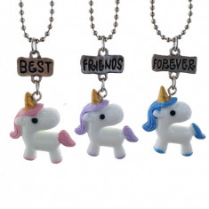 Set 3 Lantisoare Cu Pandantive Best Friends Unicorni , bff537 foto