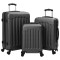 Set de Valize cu blocare 3 pcs Gri &icirc;nchis 50 x 31 x 78 cm