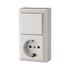 GAO 0314H Business Line IP20 priza cu impamantare ?i comutator, combina?ie priza ?i comutator, interior, 230 V~ / 50 foto