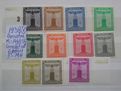 1938-Dienst.-Complet set-MH+MNH foto