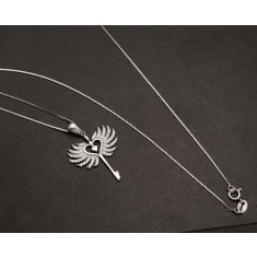 Lantisor Finut Din Argint Si Pandativ Cheita Dragostei Arg261