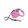 Lesa Retractabila Flexi New Classic S Tape 5m Roz - Accesorii Caini, Fabricat in Germania