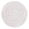 Covor Baie, Rotund, Bumbac, Relief Litere, Alb, 60cm, Oem