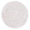 Covor Baie, Rotund, Bumbac, Relief Litere, Alb, 60cm