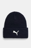 Puma caciula din amestec de lana culoarea negru, din tricot gros, 25495