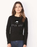 Bluza dama neagra - f*ck off Mickey Mouse - S, THEICONIC