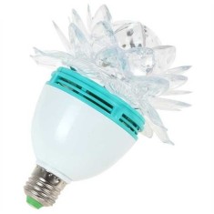 Bec rotativ milticolor de tip Floare de Lotus, disco Led-uri RGB