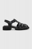 AllSaints sandale de piele NESSA femei, culoarea negru, cu platforma, Nessa