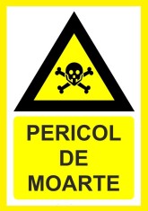 Placuta pericol de moarte foto