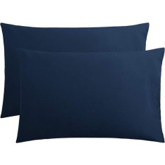 Set 2 huse perna din bumbac ranforce 100%, densitate 120 g/mp, Albastru, 40/40cm