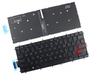 Tastatura Dell NSK-EB0BC iluminata layout US fara rama enter mic, NSK-EB0SW/C/U 0A iluminata layout US fara foto