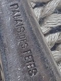 Furculita veche masiva,2 marcaje si stante de firma.furculita pt.completarea servociului de tacacuri vintage,PALAIS des FETES-SANGER HAUS STRASSBURG