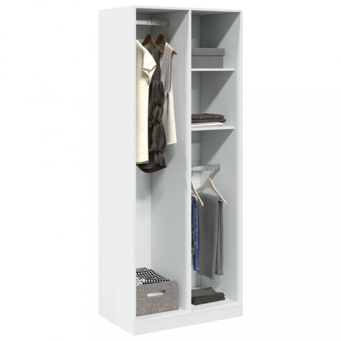 Gossi sifonier, alb, 80x50x200 cm, lemn prelucrat