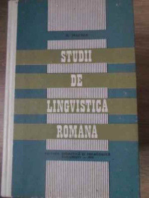 STUDII DE LINGVISTICA ROMANA-D. MACREA foto