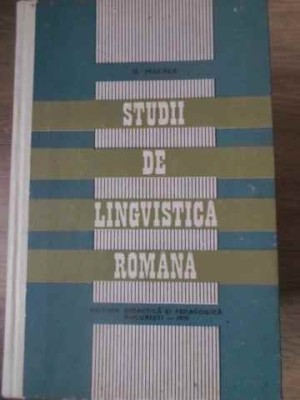 STUDII DE LINGVISTICA ROMANA-D. MACREA-228914 foto