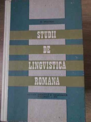 STUDII DE LINGVISTICA ROMANA-D. MACREA