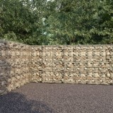 VidaXL Perete gabion cu capace, 900 x 50 x 200 cm, oțel galvanizat