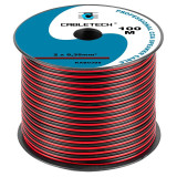 Cablu Difuzor Cabletech CCA Culoare Rosu/Negru Rola 100 m 2x0.35 mm2