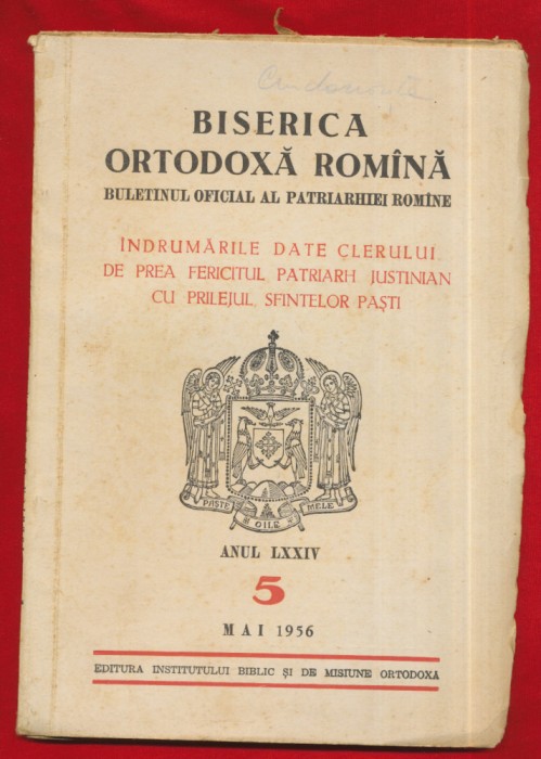 &quot;Canonizarea Sfantului Nicodim Aghioritul&quot; BOR - 1956.
