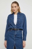 Levi&#039;s camasa jeans femei, cu guler clasic, regular