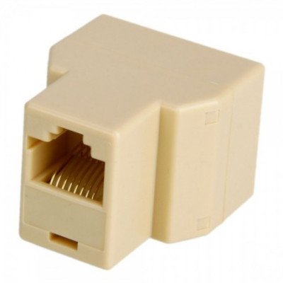 Conector adaptor Ethernet Splitter RJ45 CAT5 CAT6 Conținutul pachetului 1 Bucată foto