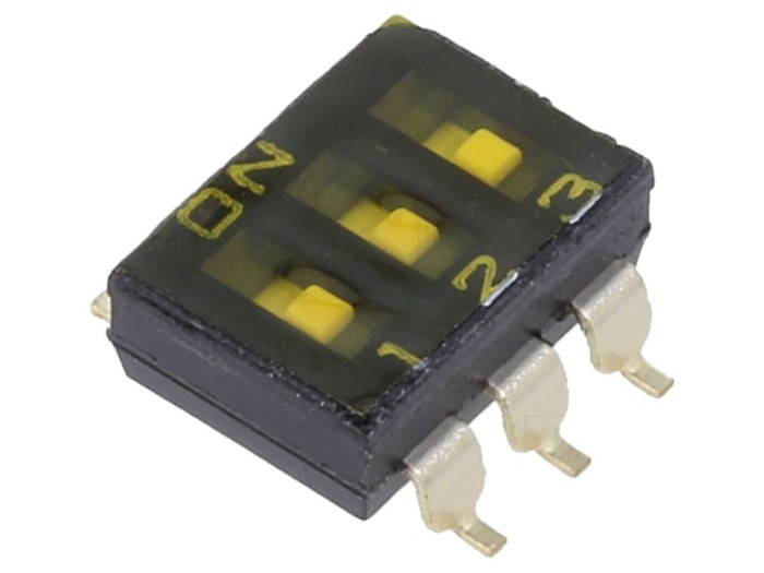 Comutator DIP-SWITCH OFF-ON 0,025A/24VDC - KNITTER-SWITCH