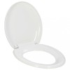 vidaXL Capac WC Alb, &Icirc;nchidere Silențioasă + Eliberare Rapidă, Polipropilenă, 45.5x37.5cm, Universal