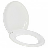 VidaXL Capac WC cu &icirc;nchidere silențioasă, eliberare rapidă, alb