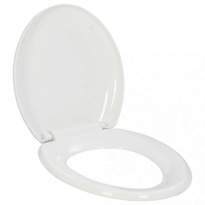 vidaXL Capac WC cu &icirc;nchidere silențioasă, eliberare rapidă, alb