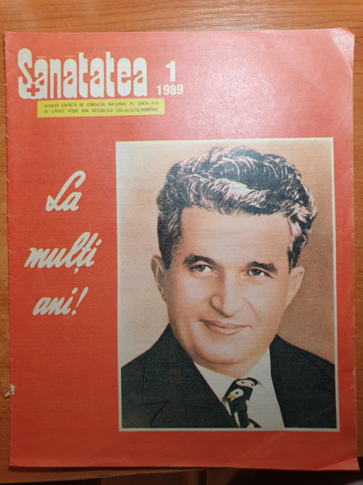 revista sanatatea ianuarie 1989-ziua de nastere a lui ceausescu