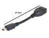 Cablu adaptor OTG miniUSB - USB mama 27.5cm case de marcat tablete telefoane SMART, Oem