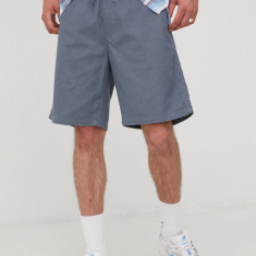 Wrangler pantaloni scurți din amestec de in barbati, culoarea albastru marin