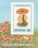 Grenada 1989 - Flora , Ciuperci , Colita , dantelata , MNH , Mi. Bl.228, Nestampilat