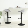 Gossi scaune de bar, 2 buc., gri deschis, catifea