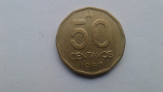 Argentina 50 centavos 1987 foto