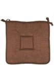 Cumpara ieftin Pernă de șezut maro cu sistem de legare, bumbac+poliester, 39x39 cm